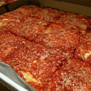 Sicilian Pizza From Spumoni Gardens
