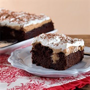Chocolate Peanut Butter Poke Cake