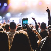 Watching Concert Through Phone