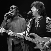 Paul McCartney and Stevie Wonder