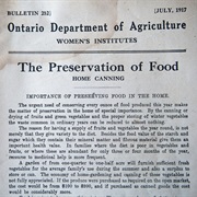 Discovered Foods That Can Be Preserved by Freezing (1917)