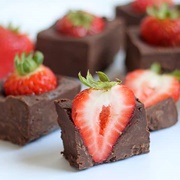 Chocolate Covered Strawberry Fudge