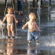 Play in a Water Fountain