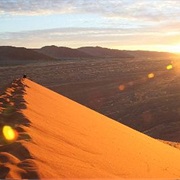 Craddling Up Dune 45 Near Sossusvlei, Namibia