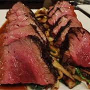 Ostrich and Mushrooms