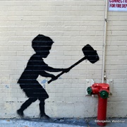 Banksy &quot;Hammer Boy&quot;