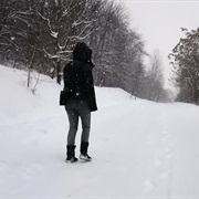 Crunching Through Snow