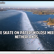 Ice Skate on Paterswoldse Meer, Netherlands
