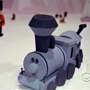 A Train With Wheels on It's Caboose