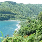 Following the Route of Hana Highway on Maui, Hawaii, USA