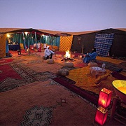 Camp Overnight in a Tent on the Sahara Desert