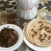 Canjeero With Goat Stew