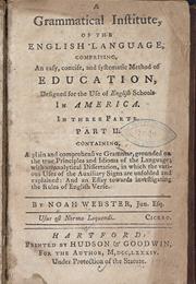 A Grammatical Institute of the English Language