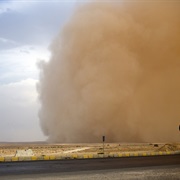 Drive Through a Dust Storm
