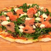 Salmon and Mascarpone Pizza