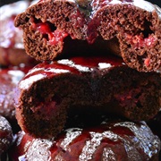 Raspberry Chocolate Doughnuts