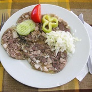 Headcheese With Onion and Vinegar