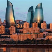 Flame Towers in Baku, Azerbaijan
