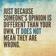 Respect Other People's Opinions