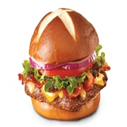 Wendy's Pretzel Bacon Cheeseburger