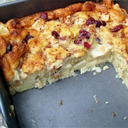 Pear Cranberry Bread Pudding