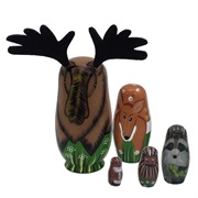 Moose, Deer, Raccoon, Owl, Beaver