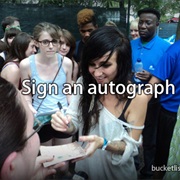 Sign an Autograph