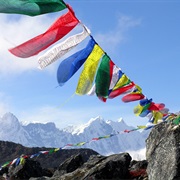 Hang Tibetan Prayer Flags in Nepal