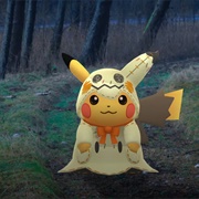 Pikachu Wearing Mimikyu Costume