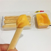 Cheese Dip With Stick Crackers