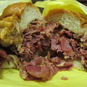 Pastrami Dip Sandwich From the Hat