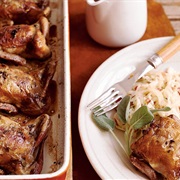 Quail With Cornbread Stuffing