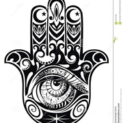 Hamsa Hand With Eye Socket Vector