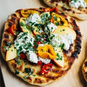 Chargrilled Pepper and Ricotta Pizza