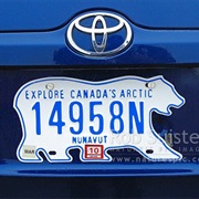 Nunavut Licence Plates Are in the Shape of a Polar Bear
