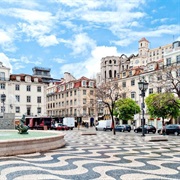 Look Down in Lisbon (Ornate Tile Work)