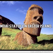 Touch a Moai Statue on Easter Island