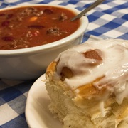 Kansas: Chili and Cinnamon Rolls