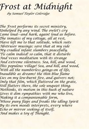 Frost at Midnight (Samuel Taylor Coleridge)