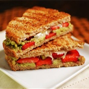Strawberry, Avocado, and Goat Cheese Sandwich