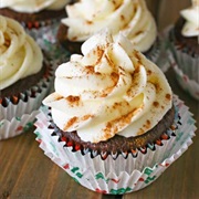 Chocolate Eggnog Cupcakes