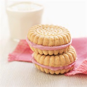 Strawberry Cream-Filled Sandwich Cookies