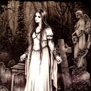 Lady in Graveyard
