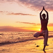 Beach Yoga at Sunset