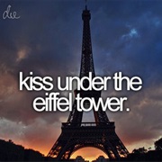 Kiss Under the Eiffel Tower