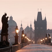 Walk the Charles Bridge at Dawn