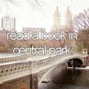 Read a Book in Central Park