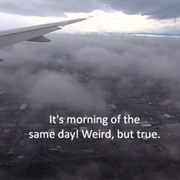 Cross the International Date Line During a Flight Airplane