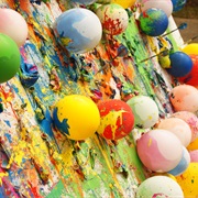 Paint With Baloons With Color