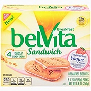 Belvita Strawberry Yogurt Creme Breakfast Biscuit Sandwich